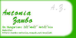 antonia zambo business card